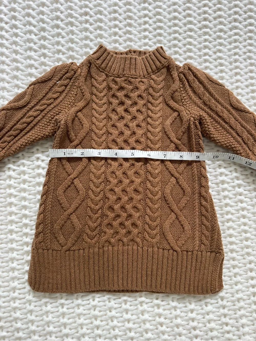 Baby GAP Brown Cable Knit Sweater Dress